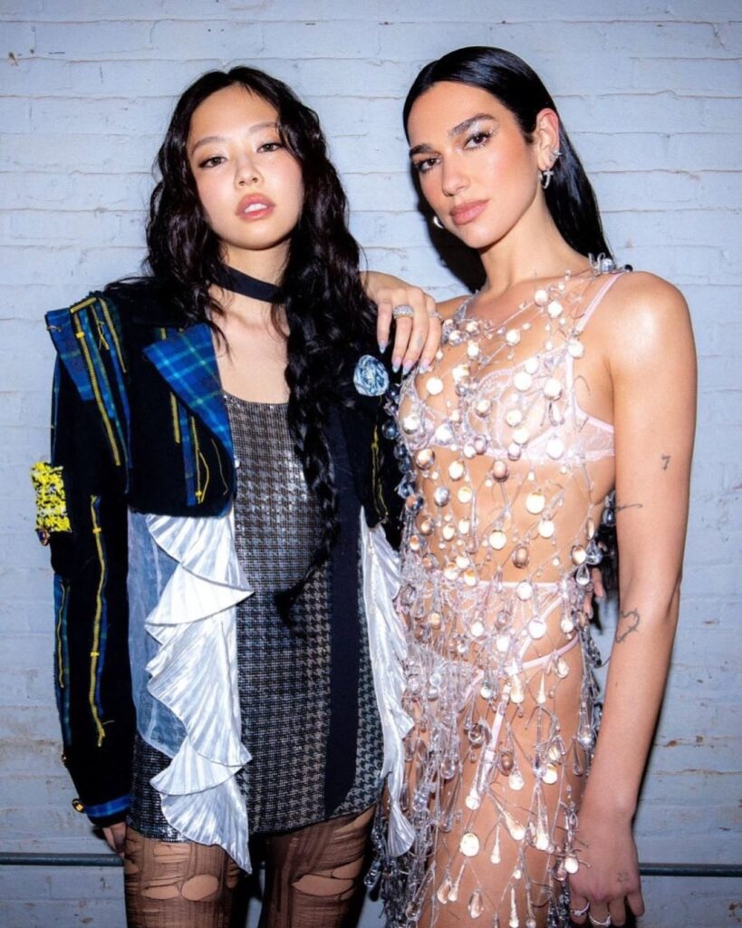 Jennie & Dua Lipa Sparkle at Handlebars Promo March 2025