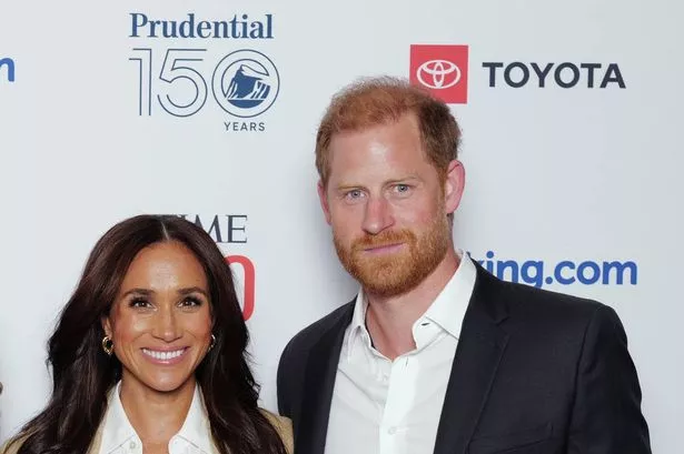 Meghan, Duchess of Sussex and Prince Harry, Duke of Sussex attend the 2025 TIME100 Summit at Jazz at Lincoln Centre on April 23, 2025 in New York City