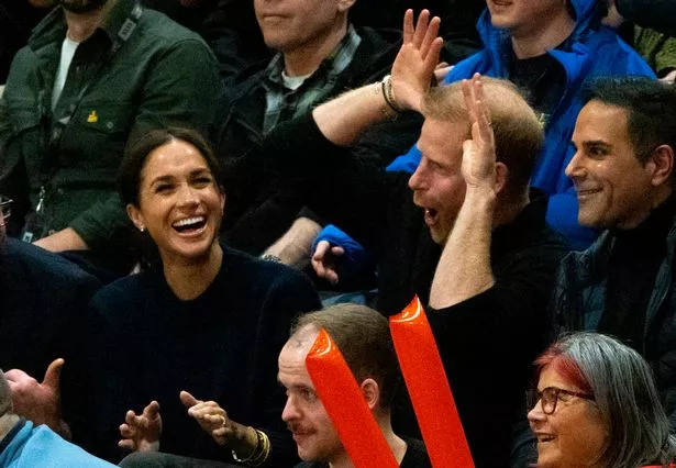Prince Harry and Meghan Markle, Duke and Duchess of Sussex, at the 2025 Invictus games
