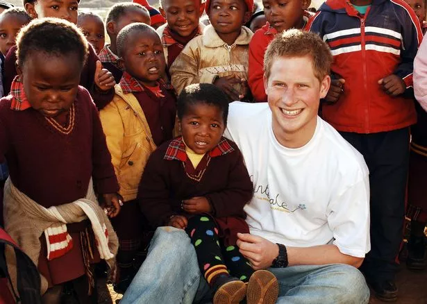 Harry on a visit to Lesotho in 2006, the year he set up Sentebale 