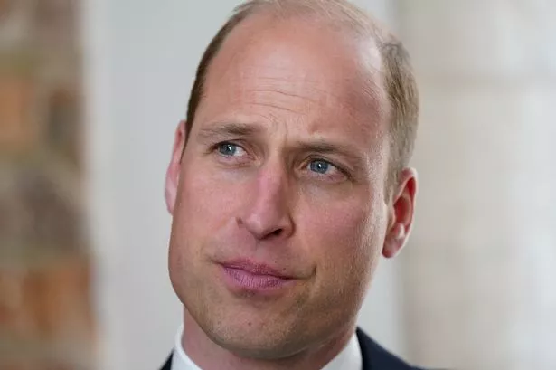 Prince William, Prince of Wales speaks with men affected by suicide as he visits James' Place Newcastle on April 30, 2024 