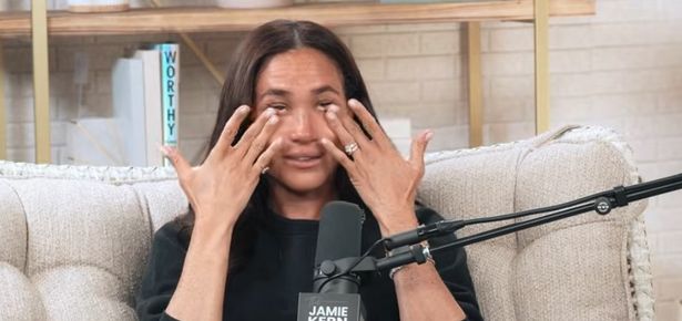 Meghan broke down in tears during the podcast 