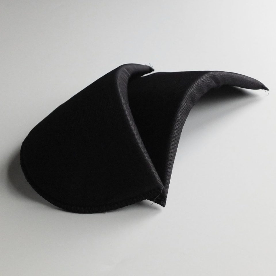 Two black shoulder pads.