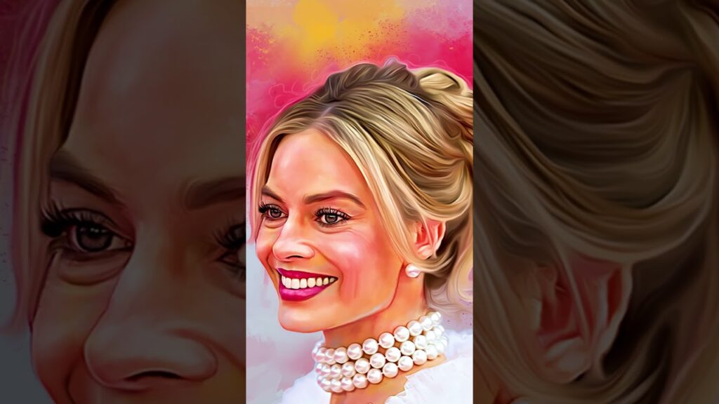 Margot Robbie Digital art ✨🌷 #painting #art #artshorts #shortsviral  #youtubeshorts #digitalart