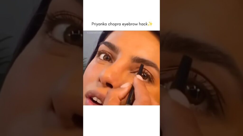 Priyanka Chopra eyebrow hack✨#shorts #priyankachopra #eyemakeup