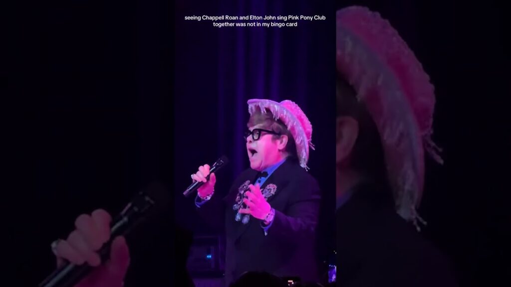 Elton John joins Chappell Roan for 'Pink Pony Club' duet #shorts
