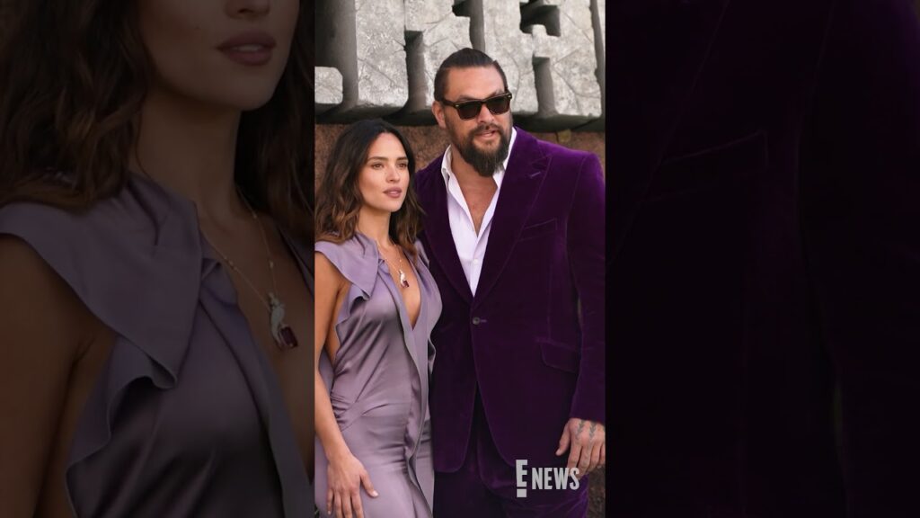 Jason Momoa and Adria Arjona at the A Minecraft Movie London Premiere