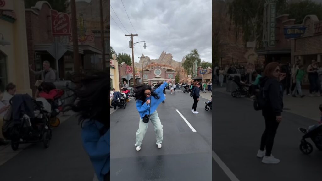 Demi Lovato is exactly where she's supposed to be, at Disney, doing the dis-knees. (🎥: TikTok)