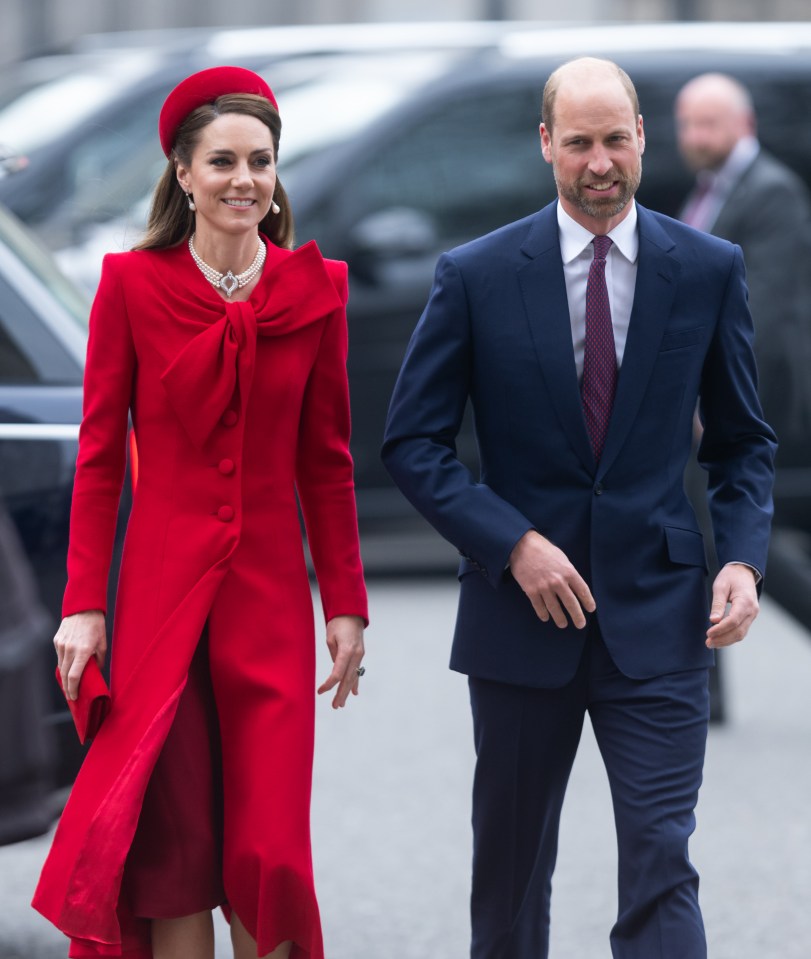 Catherine, Princess of Wales, and Prince William at a Commonwealth Day celebration.