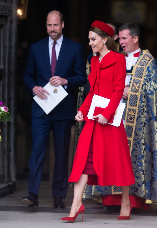 Prince William and Catherine, Princess of Wales, at a Commonwealth Day celebration.