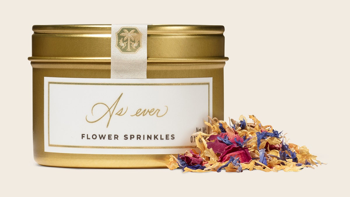 A jar of flower sprinkles