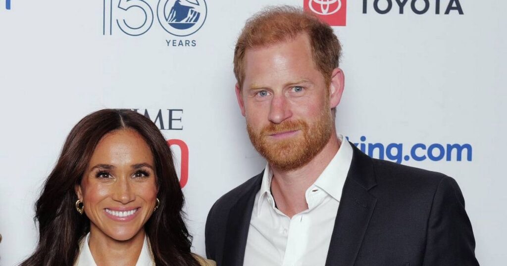 Meghan Markle stuns in beige suit as she makes sweet admission during rare joint appearance with Prince Harry