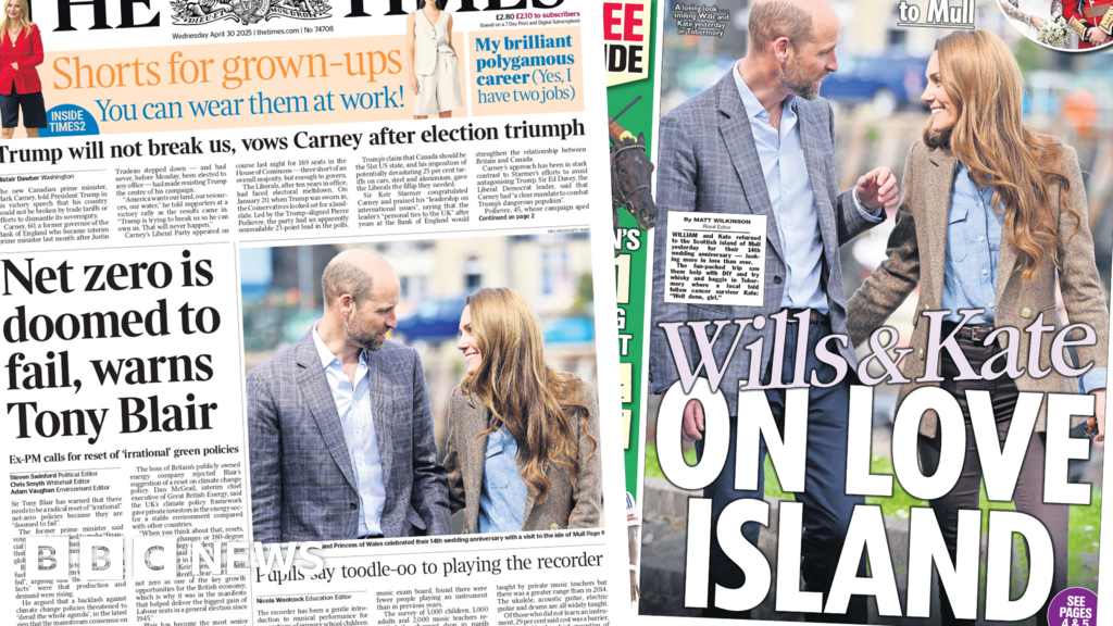 Net zero 'doomed' and royals on 'love island'