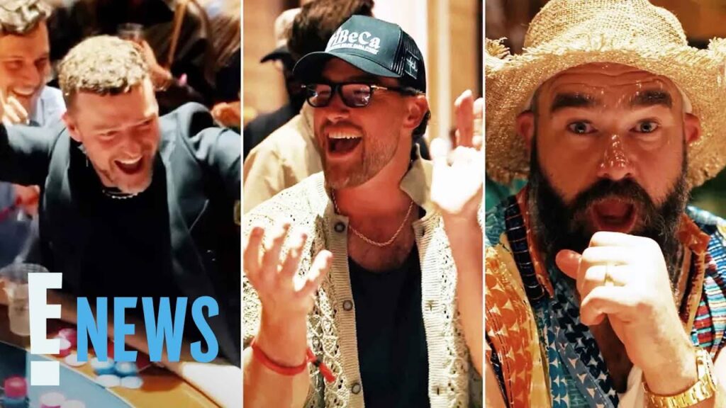 Travis Kelce, Jason Kelce & Justin Timberlake Party in Las Vegas | E! News Travis Kelce, Jason Kelce & Justin Timberlake Party in Las Vegas | E! News