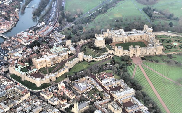 An aerial view of windsor castle