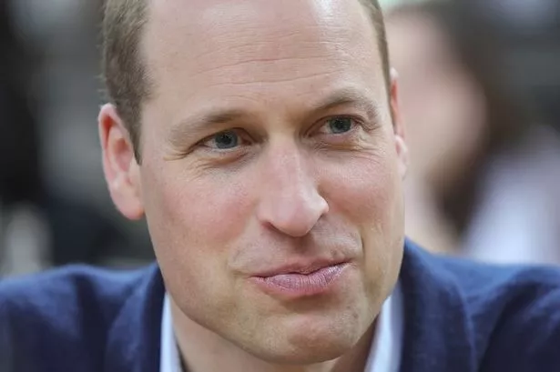  Prince William, Prince of Wales listens to young Ukrainian refugees and hears about their experiences of settling into life in Poland at Hala Koszyki Food Hall during day two of his visit on March 23, 2023 in Warsaw, Poland.