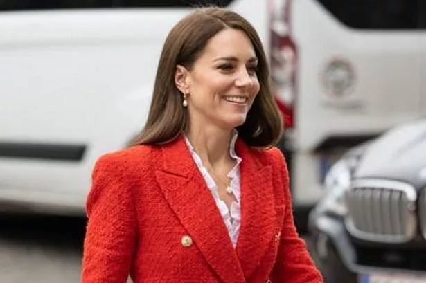 The Princess of Wales pictured with her Aspinal Mayfair Midi Bag in 2022