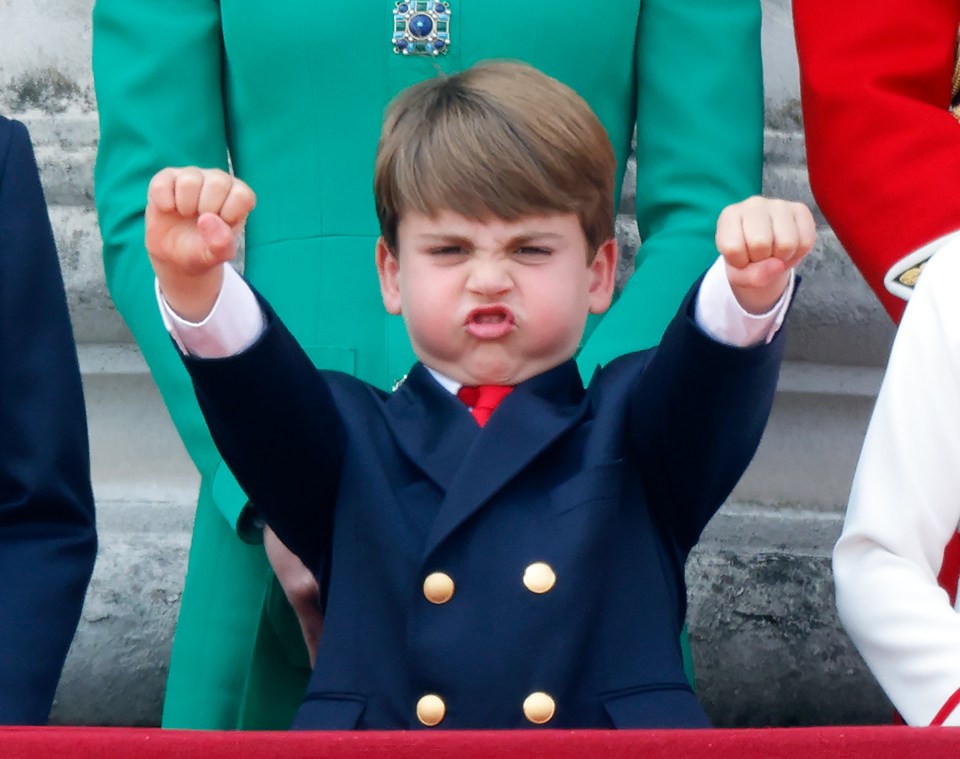 Prince Louis of Wales making a playful face at Trooping the Colour.