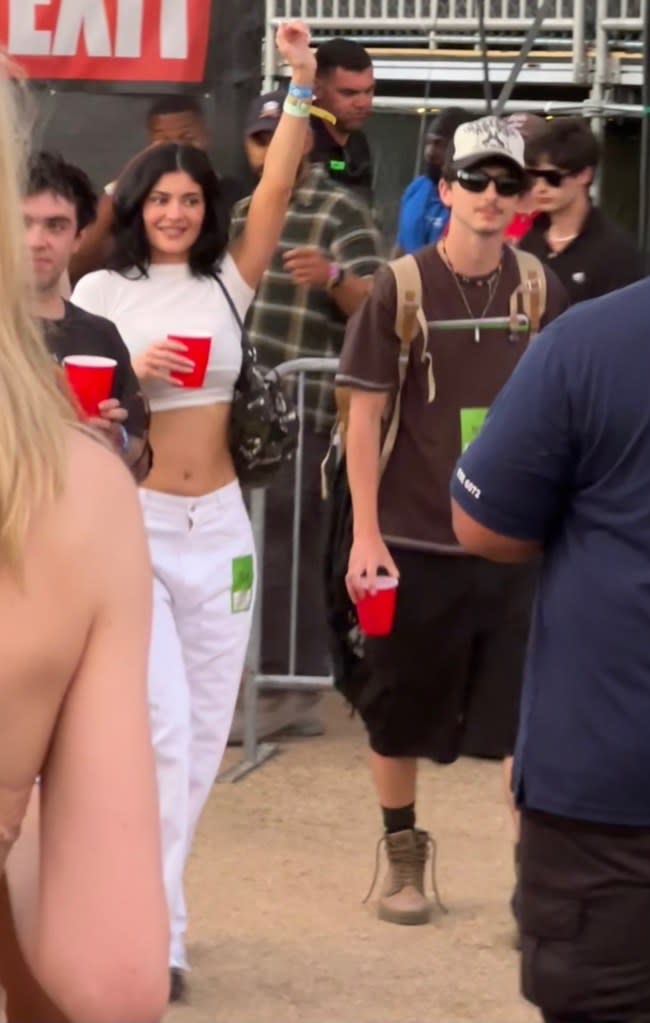 The mom of two and the “Dune” actor were seen with red Solo cups. BACKGRID