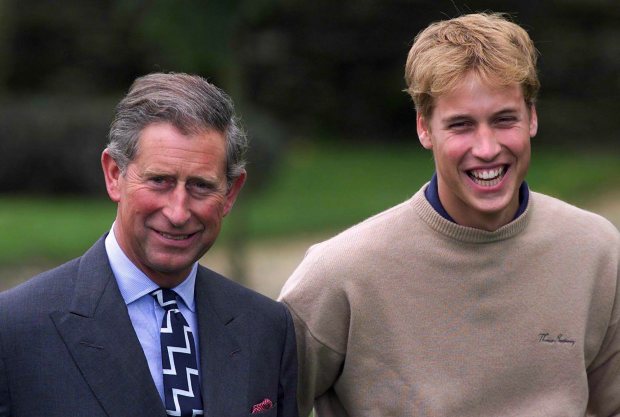 Prince William, right, and his father Prince Charles, the Prince...