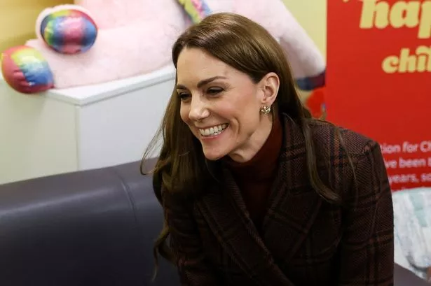 WILMSLOW, ENGLAND - FEBRUARY 11: Catherine, Princess Of Wales visits an 'Action For Children' mother and baby unit at HMP Styal, a prison and young offender institution, near Wilmslow on February 11, 2025 in Wilmslow, England. (Photo by Phil Noble-WPA Pool/Getty Images)