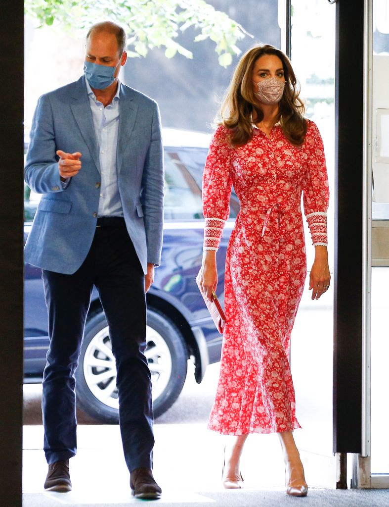 Princess Kate wore the red floral dress in London in September 2020