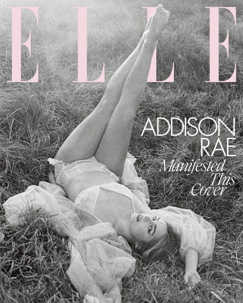 US Elle May 2025 : Addison Rae by Ellen von Unwerth