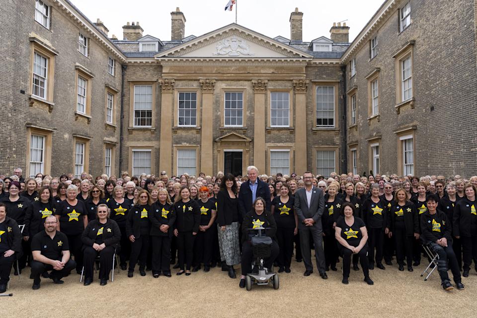 Earl Spencer met with the Rock Choir members at Althorp House (Jordan Pettitt/PA) (PA Wire)