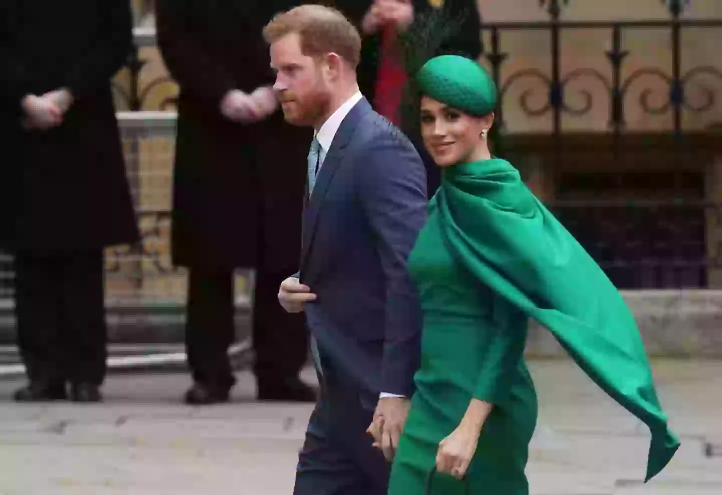 Meghan Markle and Prince Harry arriving at their last engagement as working royals (Dan Kitwood / Staff / Getty)