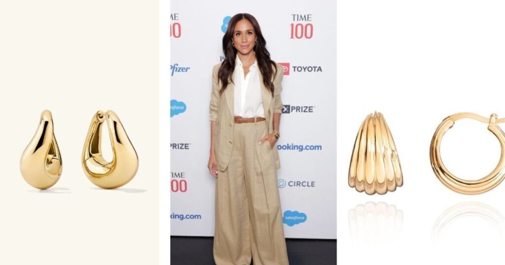 Recreate Meghan Markle's chunky gold hoop earrings from just £55 | Royal | News