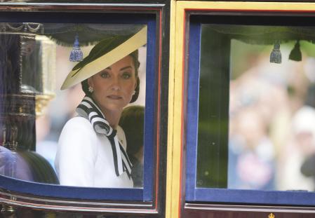 La princesa de Gales a su llegadada al Trooping the Color