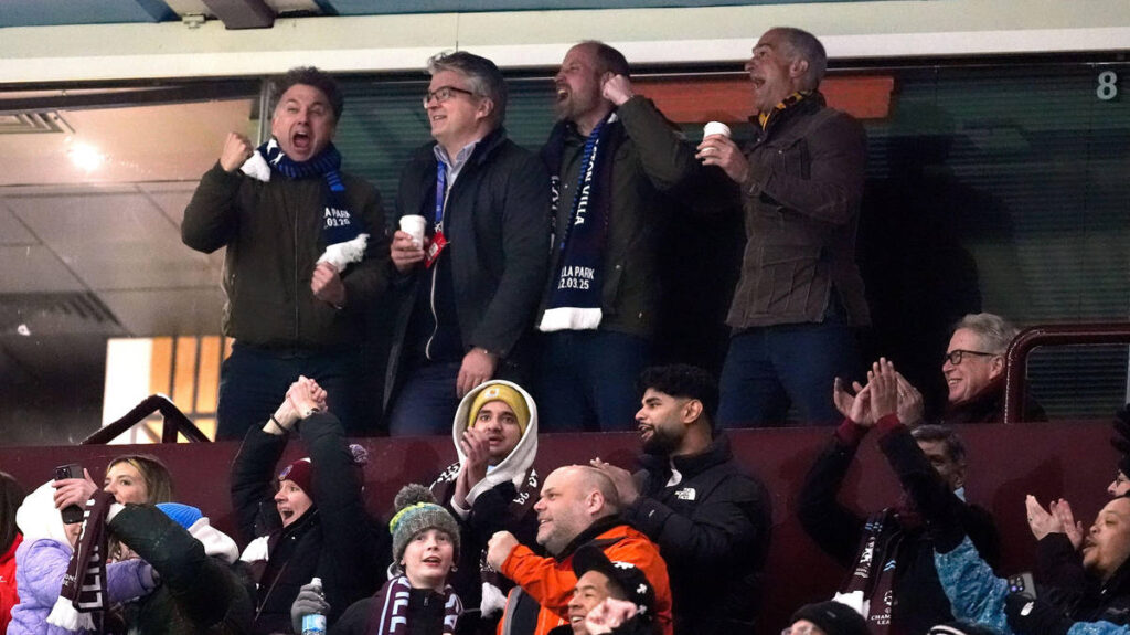 “See you in Paris” Prince William punches the air as Aston Villa win in Champions League "See you in Paris" Prince William punches the air as Aston Villa win in Champions League
