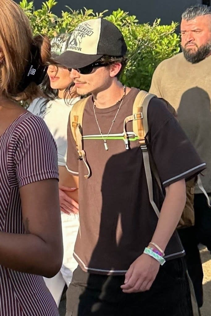 The couple appeared in good spirits at the music festival in Indio, Calif. BACKGRID