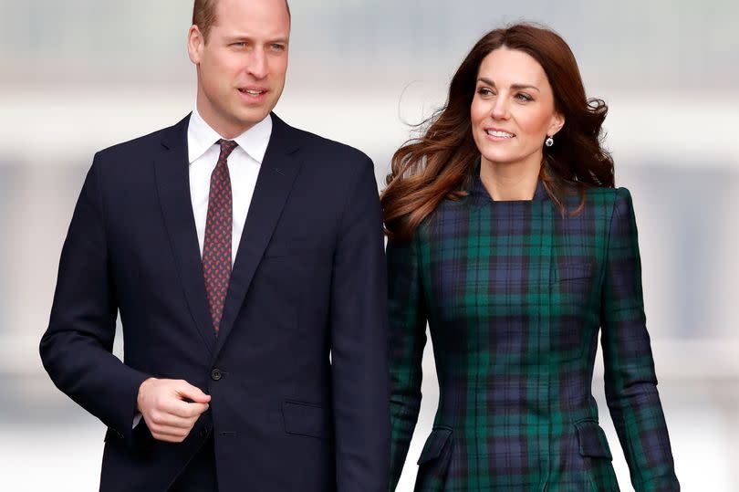 Prince William, Duke of Cambridge and Catherine, Duchess of Cambridge arrive to officially open V&A Dundee, Scotland's first design museum on January 29, 2019 in Dundee, Scotland.