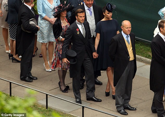 This Beckham faux-pas will go down in the history books as he was informed of the correct etiquette in the Abbey and swiftly switched it to his left lapel