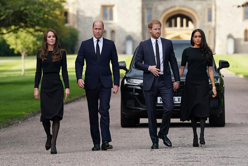 The two couples were last photographed together at the late Queen Elizabeth II’s funeral in September 2022. (PA)