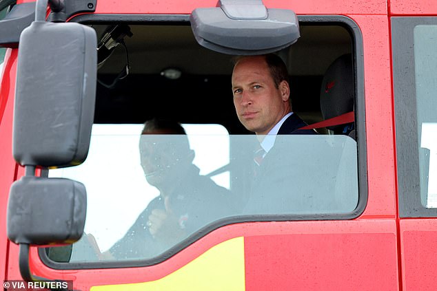 William took part in a simulated fire response exercise, including taking a trip in a fire engine