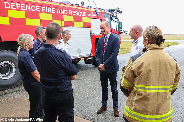 It was the prince's first visit to the airbase since taking on the role from King Charles
