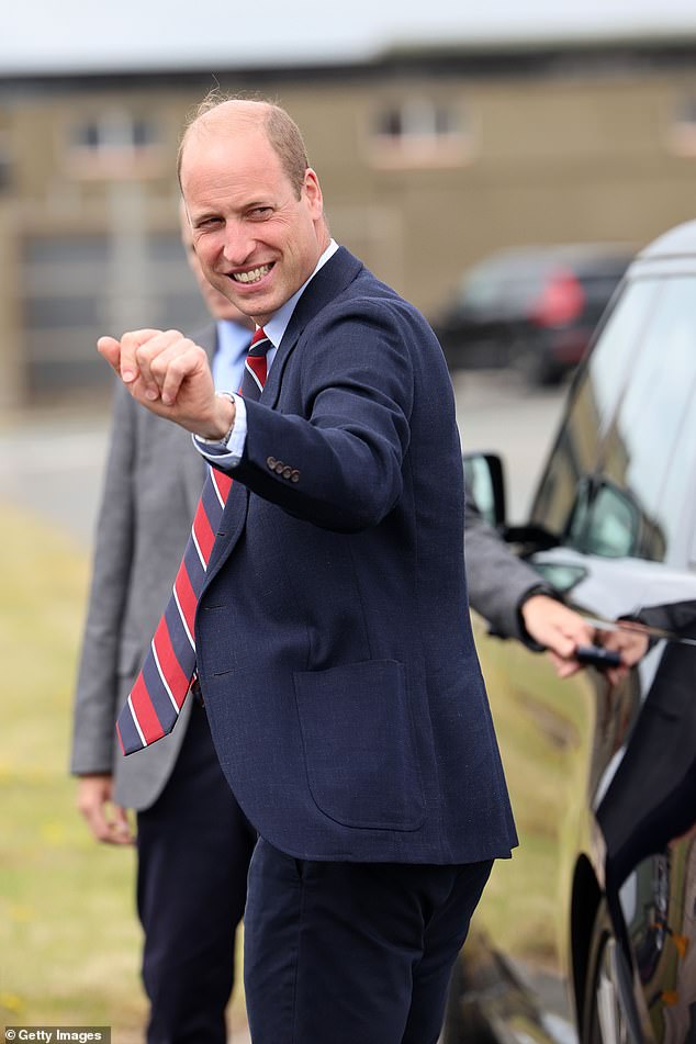Prince William departs RAF Valley after his official visit on Tuesday