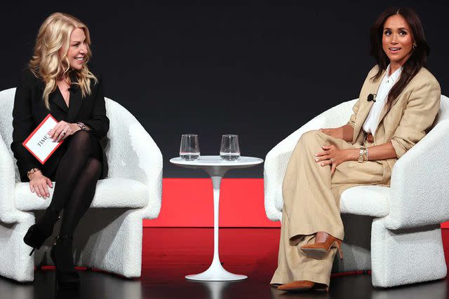 Jemal Countess/Getty for TIME Jessica Sibley and Meghan Markle at the 2025 TIME100 Summit at Jazz at Lincoln Center in New York City on April 23, 2025.