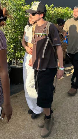 BACKGRID Kylie Jenner and Timothée Chalamet attend Coachella on April 12, 2025