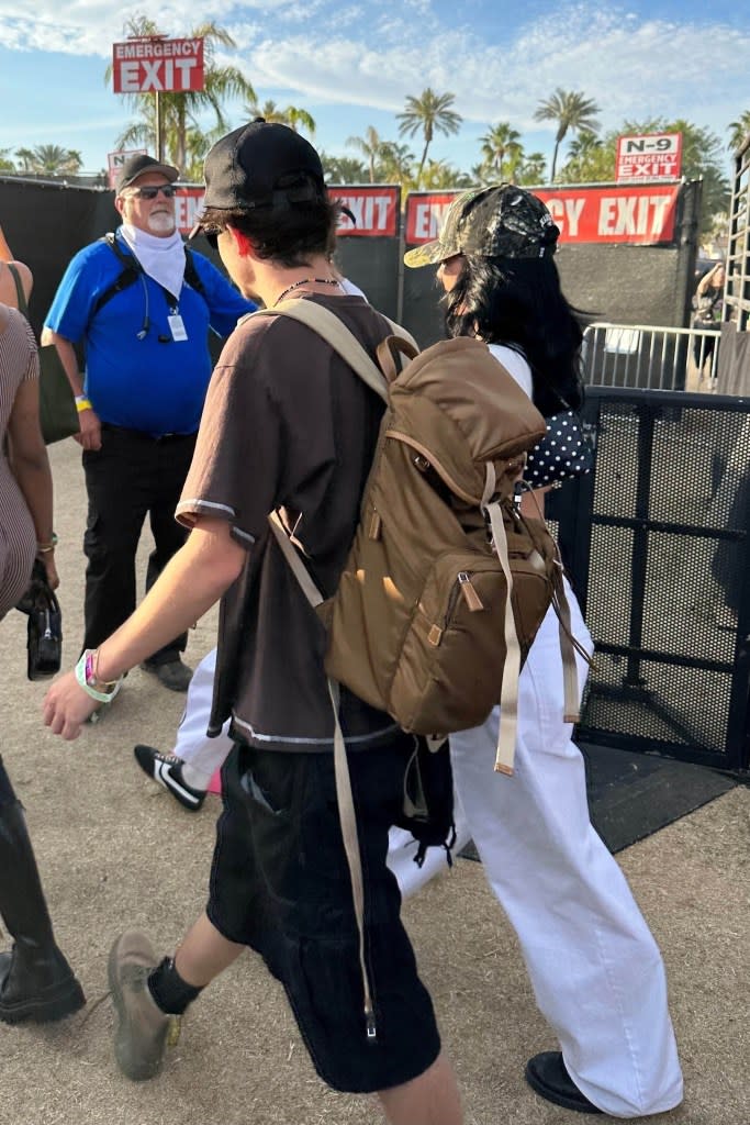 Chalamet also carried a backpack. BACKGRID