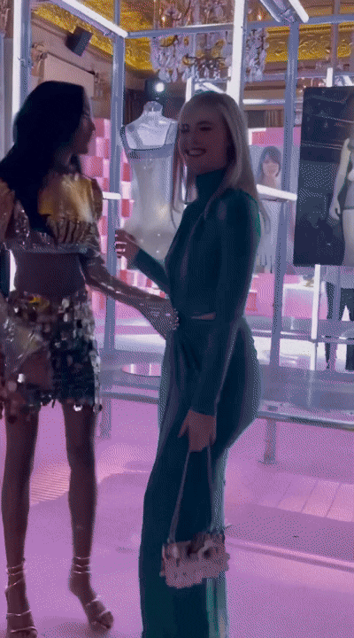 Elle Fanning Paco Rabanne FAME fragrance launch party in New York City, January 2023