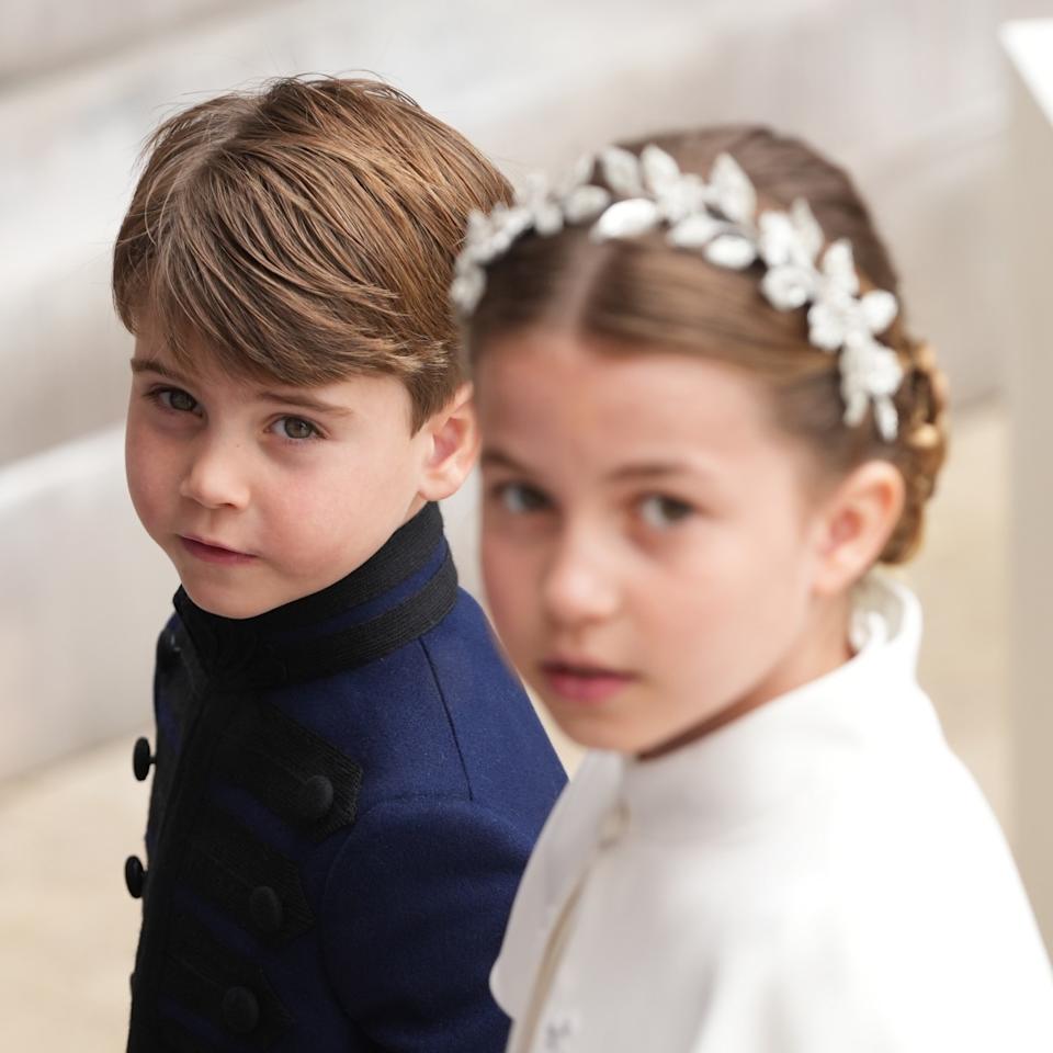 Princess Charlotte and Prince Louis at the Coronation.