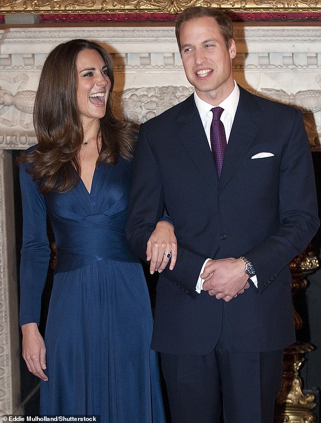 Princess Kate, pictured at the announcement of her engagement to William in 2010, found the transition from middle-class girl to princess tricky, but listened to advice from Will and the staff