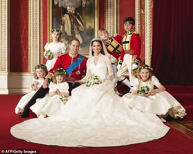 On April 29, 2011, Prince William married his university sweetheart, Kate Middleton (pictured with their pageboys and bridesmaids), in a traditional ceremony at Westminster Abbey