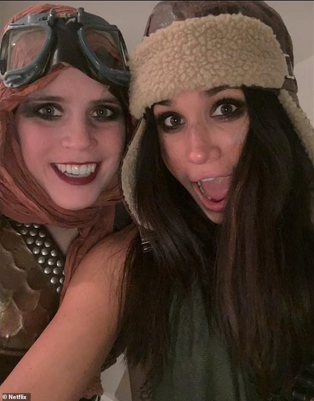 In the early days of Meghan and Harry's relationship, Eugenie and her now-husband Jack went on double dates with the couple (Meghan at Halloween Party with Princess Eugenie, seen in their Netflix series)
