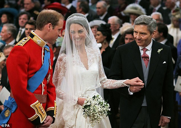 William turns to Michael to say: 'We're supposed to have just a small family affair.'