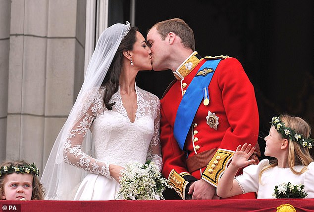 After the first peck, William said: 'Let's give them another one. I love you'