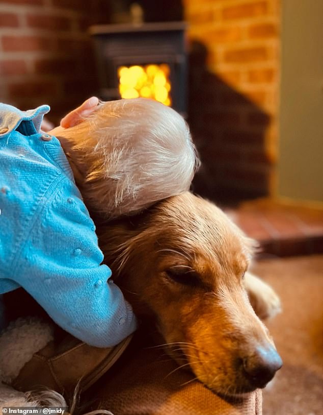 James revealed that his son Inigo loves to see the family dogs every morning, and often gives Isla a hug and a squeeze